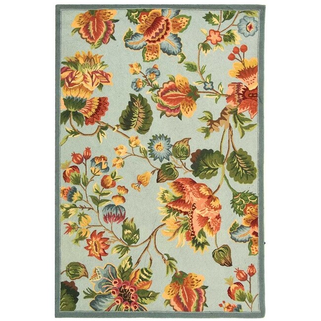 SAFAVIEH, Handmade Chelsea Jurendine French Country Floral Wool Rug