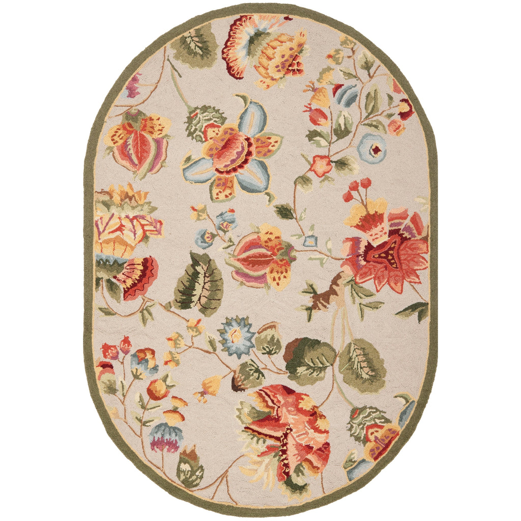 SAFAVIEH, Handmade Chelsea Jurendine French Country Floral Wool Rug