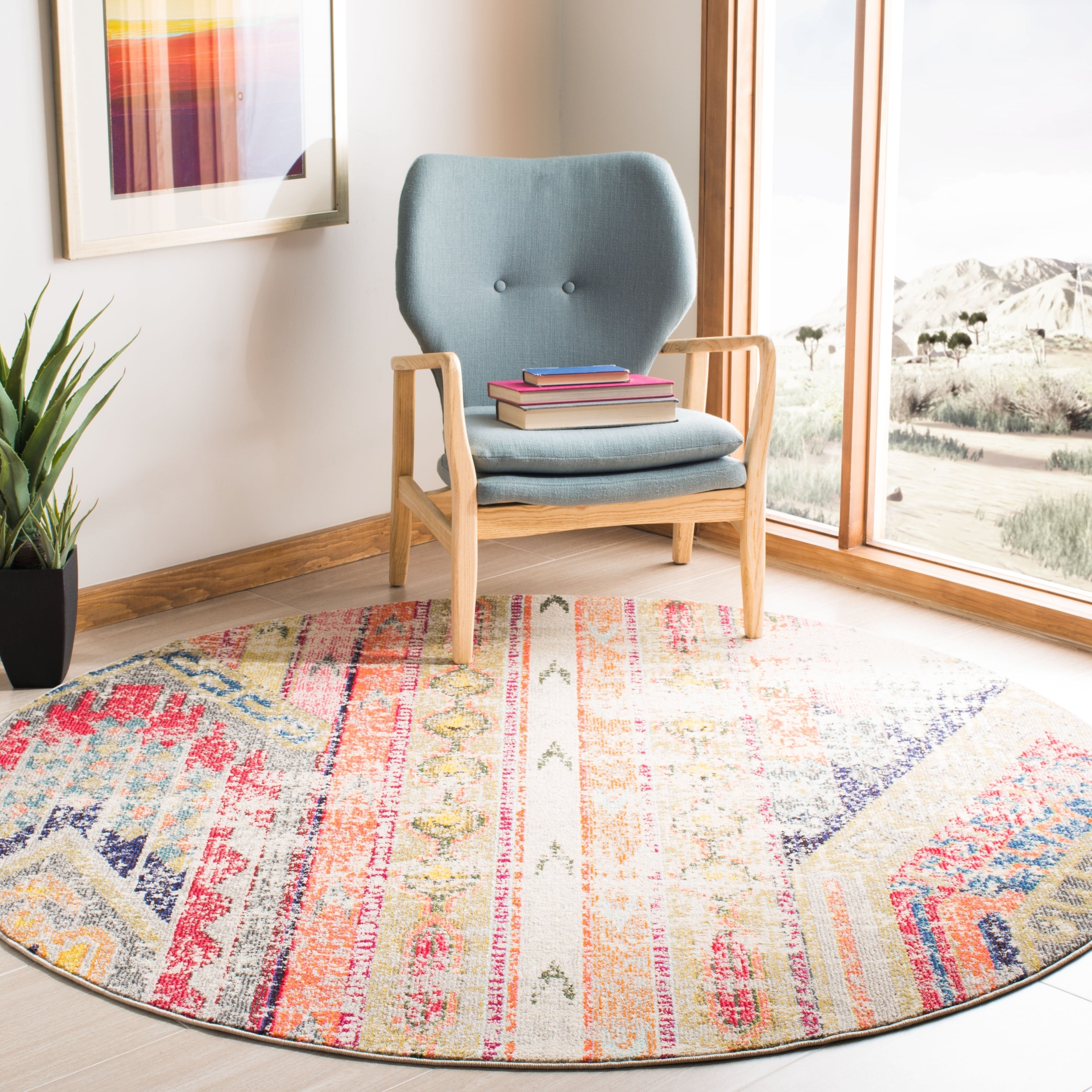 SAFAVIEH, Madison Sonya Abstract Boho Distressed Rug