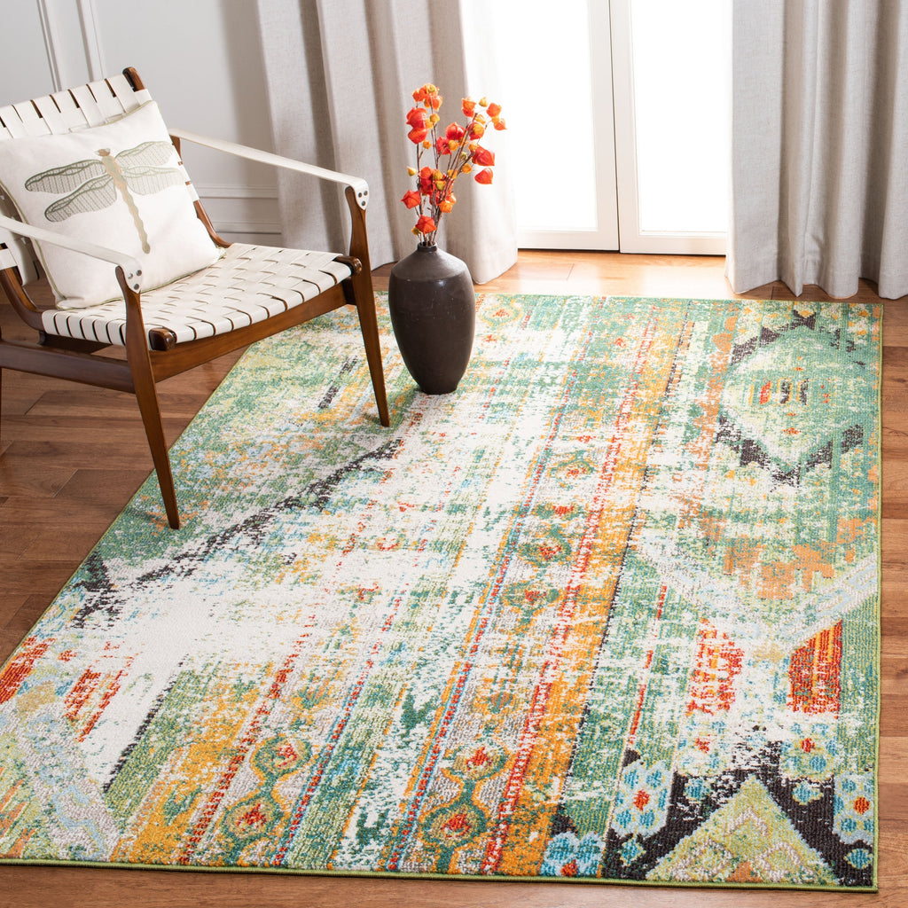 SAFAVIEH, Madison Sonya Abstract Boho Distressed Rug
