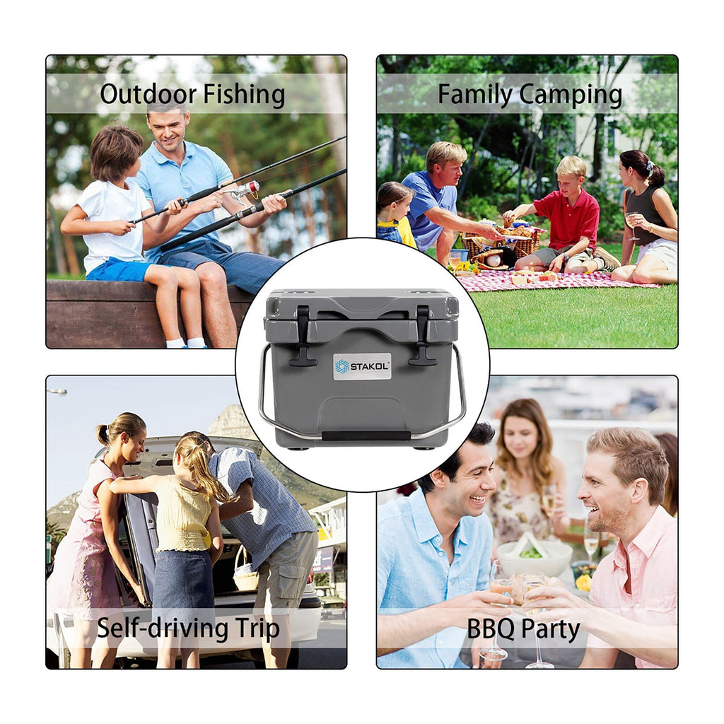 SKTAKOL 16 Quart Cooler Portable Ice Chest Leak-Proof 24 Cans Ice - See Details