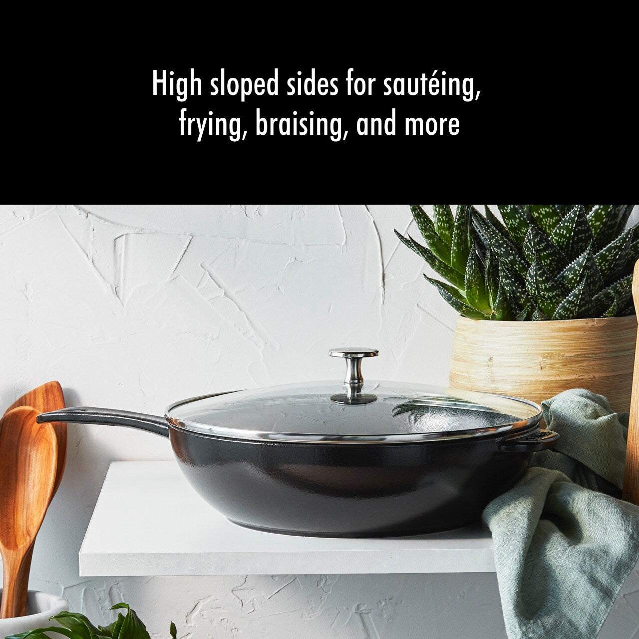 STAUB Cast Iron 2.9-qt Daily Pan with Glass Lid