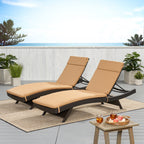 Salem Outdoor Cushion Set for Chaise Lounge - Cushions only (Set of 2) by Christopher Knight Home - 79.25L x 27.50W x 1.50H