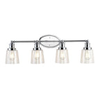 Sandrine 3-Light Iron/Seeded Glass Classic Cottage LED Vanity Light, by JONATHAN Y
