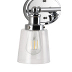 Sandrine 3-Light Iron/Seeded Glass Classic Cottage LED Vanity Light, by JONATHAN Y