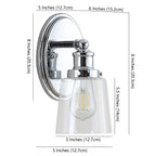 Sandrine 3-Light Iron/Seeded Glass Classic Cottage LED Vanity Light, by JONATHAN Y