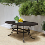 Sanibel Bronze Aluminum 7- Piece Outdoor Dining Set with 72 Oval Dining Table and Six Armchairs by Homestyles