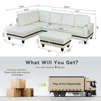 Semi PU Synthetic Leather 3-Piece Couch Living Room Sofa Set