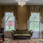 Silver Orchid Furey Bronze/Gold Tiered Glass Semi-flush Lighting Fixture - 14.75L x 14.75W x 15.25H