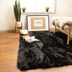 Silver Orchid Parrott Faux Fur Sheepskin Area Rug