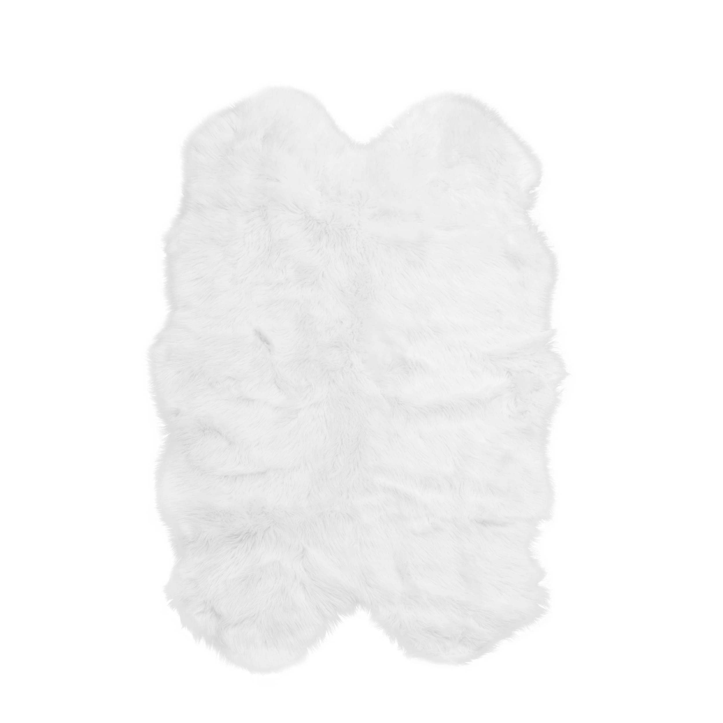 Silver Orchid Parrott Faux Fur Sheepskin Area Rug