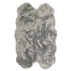 Silver Orchid Parrott Faux Fur Sheepskin Area Rug