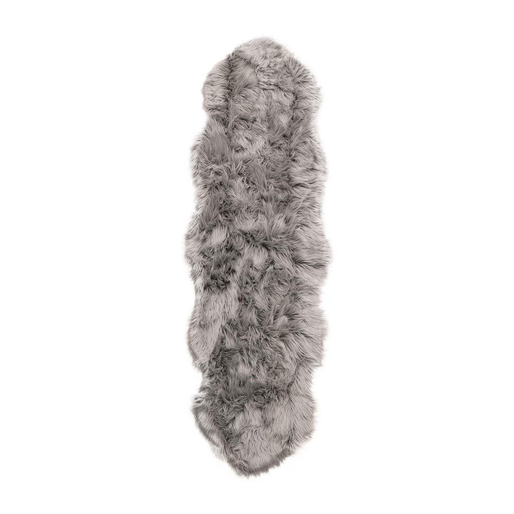 Silver Orchid Parrott Faux Fur Sheepskin Area Rug