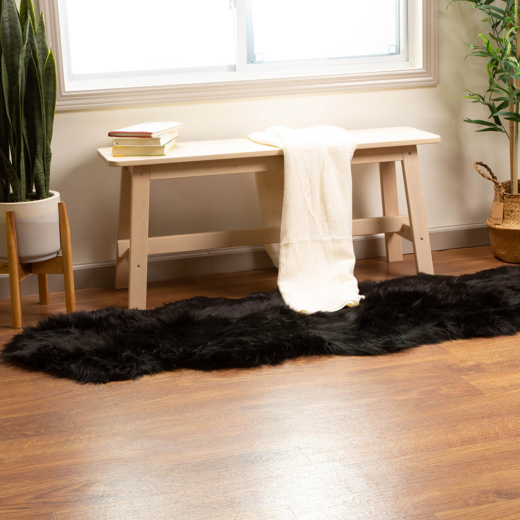 Silver Orchid Parrott Faux Fur Sheepskin Area Rug