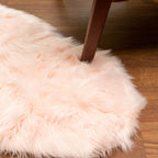 Silver Orchid Parrott Faux Fur Sheepskin Area Rug