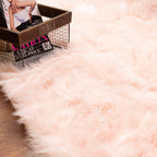 Silver Orchid Parrott Faux Fur Sheepskin Area Rug