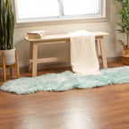 Silver Orchid Parrott Faux Fur Sheepskin Area Rug