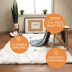 Silver Orchid Parrott Faux Fur Sheepskin Area Rug