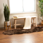 Silver Orchid Parrott Faux Fur Sheepskin Area Rug