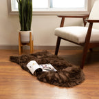 Silver Orchid Parrott Faux Fur Sheepskin Area Rug