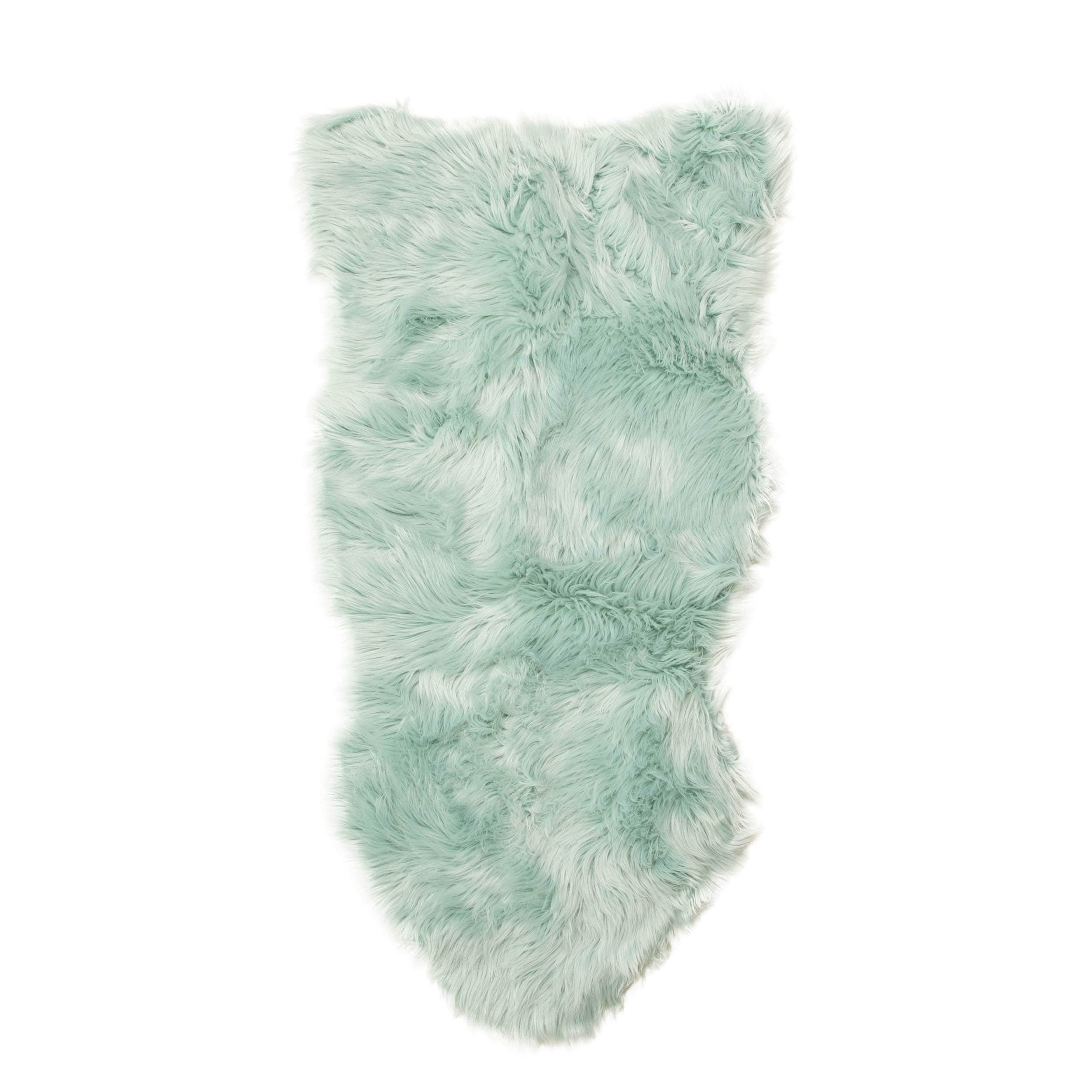 Silver Orchid Parrott Faux Fur Sheepskin Area Rug