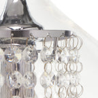 Silver Orchid Wallock Glass and Faceted Crystal Glass Jewels Plug-in and Hardwire Hanging Pendant