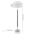 Simone 2-Light Floor Lamp with Fabric Shade