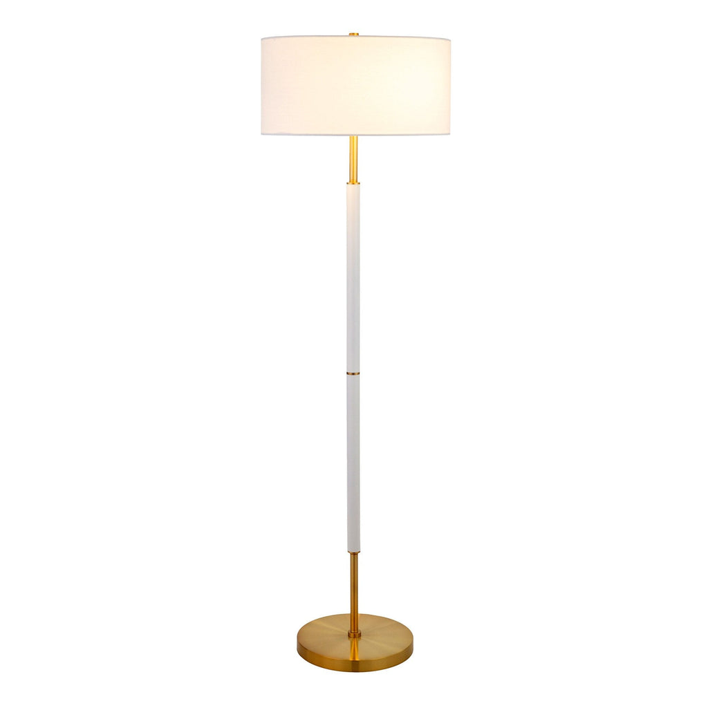Simone 2-Light Floor Lamp with Fabric Shade