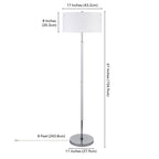 Simone 2-Light Floor Lamp with Fabric Shade