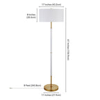 Simone 2-Light Floor Lamp with Fabric Shade