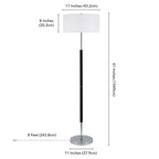Simone 2-Light Floor Lamp with Fabric Shade