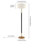 Simone 2-Light Floor Lamp with Fabric Shade