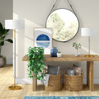 Simone 2-Light Floor Lamp with Fabric Shade