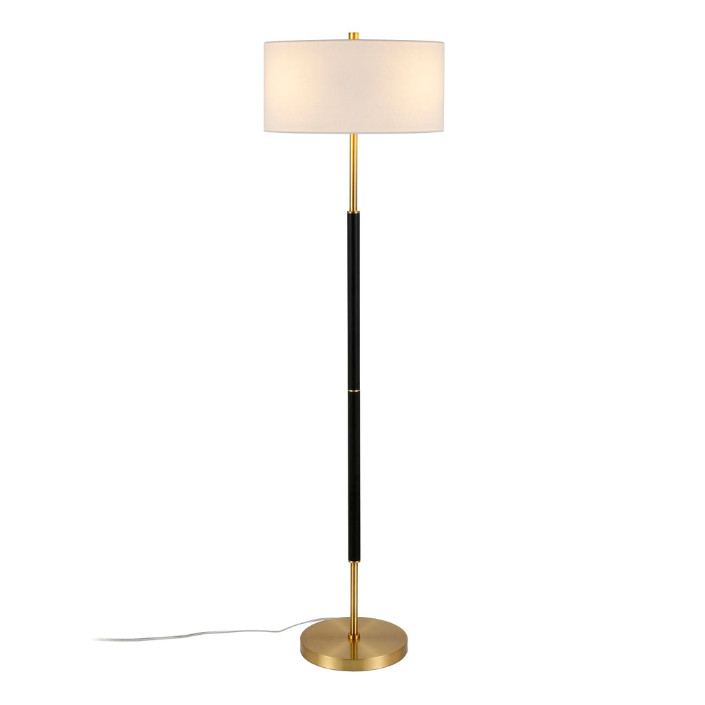 Simone 2-Light Floor Lamp with Fabric Shade