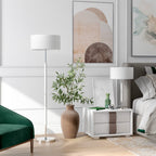 Simone 2-Light Floor Lamp with Fabric Shade