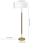 Simone 2-Light Floor Lamp with Fabric Shade