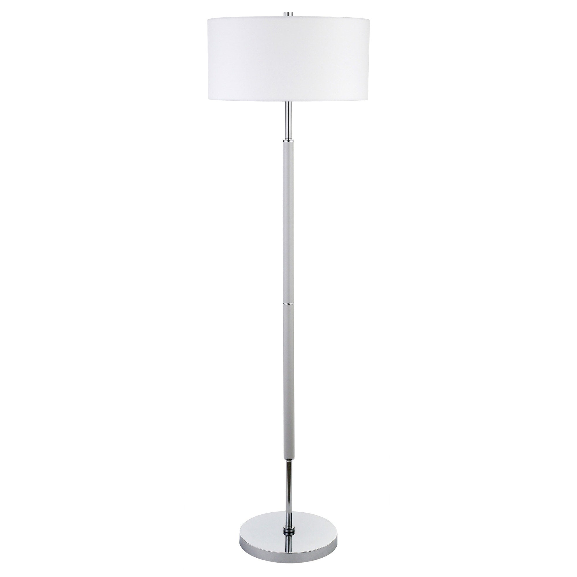 Simone 2-Light Floor Lamp with Fabric Shade