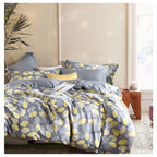 Porch & Den Woodgrove Grey/ Yellow Leaf Pattern Cotton Comforter Set