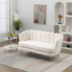 Small Mini Room Couch Two-Seater Sofa with Gold Metal Leg - 2 Seat