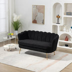Small Mini Room Couch Two-Seater Sofa with Gold Metal Leg - 2 Seat