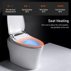 Smart Toilet, One Piece Bidet Toilet for Bathrooms,Modern Elongated Toilet with Warm Water,Dual Auto Flush,Foot Sensor Operation