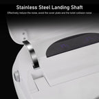 Smart Toilet, One Piece Bidet Toilet for Bathrooms,Modern Elongated Toilet with Warm Water,Dual Auto Flush,Foot Sensor Operation