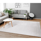 Soft Washable Area Rug with Anti-Slip Backing in solid Colors