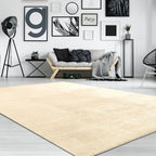 Soft Washable Area Rug with Anti-Slip Backing in solid Colors