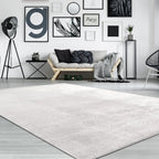 Soft Washable Area Rug with Anti-Slip Backing in solid Colors