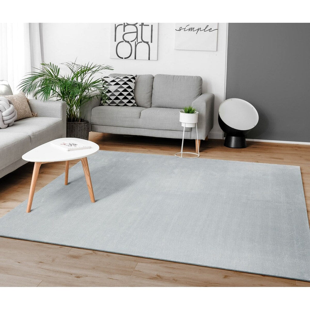 Soft Washable Area Rug with Anti-Slip Backing in solid Colors