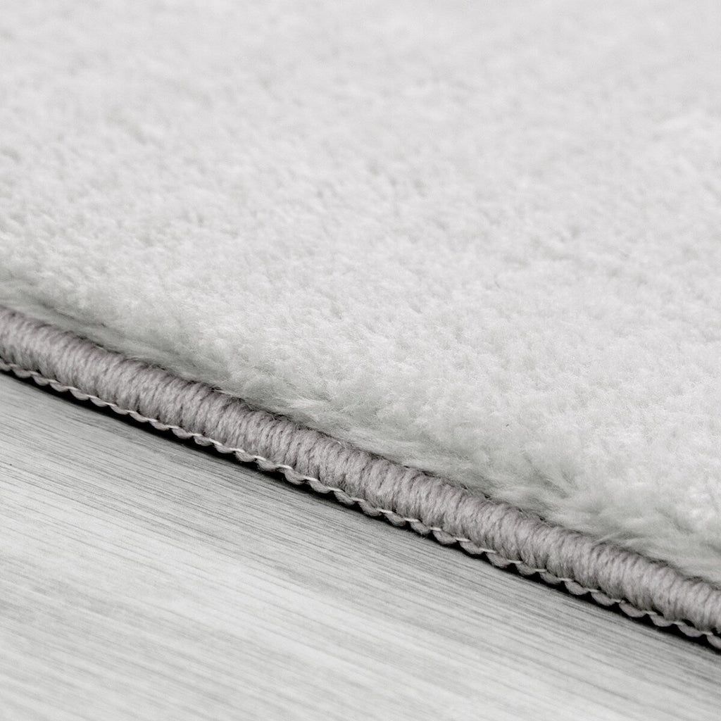 Soft Washable Area Rug with Anti-Slip Backing in solid Colors