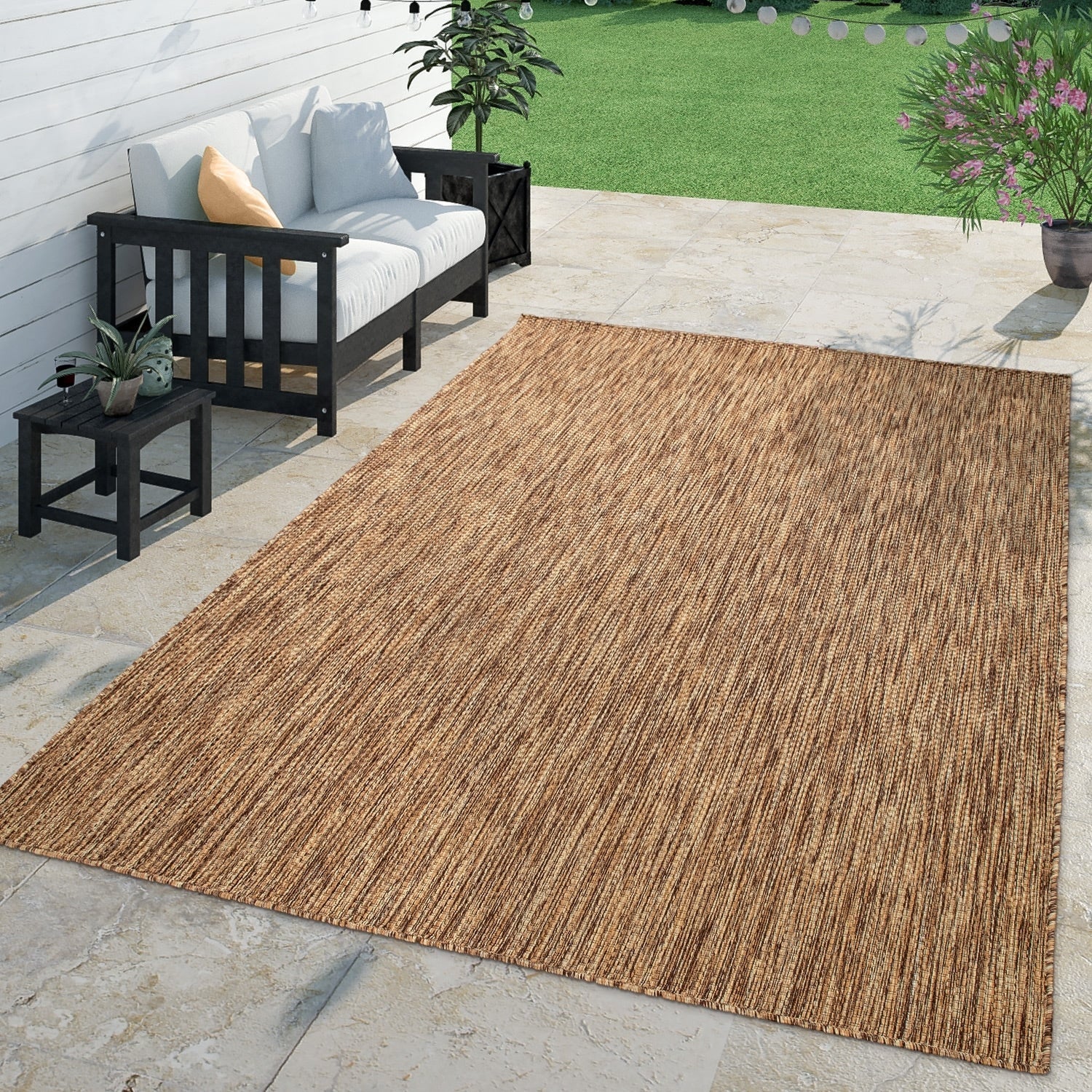 Variegated Waterproof Outdoor Rug for Patio