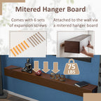 Solid Pine Wall Mounted Fireplace Mantel Floating Shelf