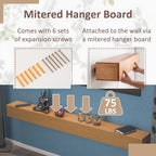 Solid Pine Wall Mounted Fireplace Mantel Floating Shelf